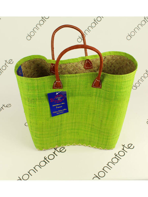 Едноцветна зелена кошница за плаж Ля Комптоар де ла Плаж