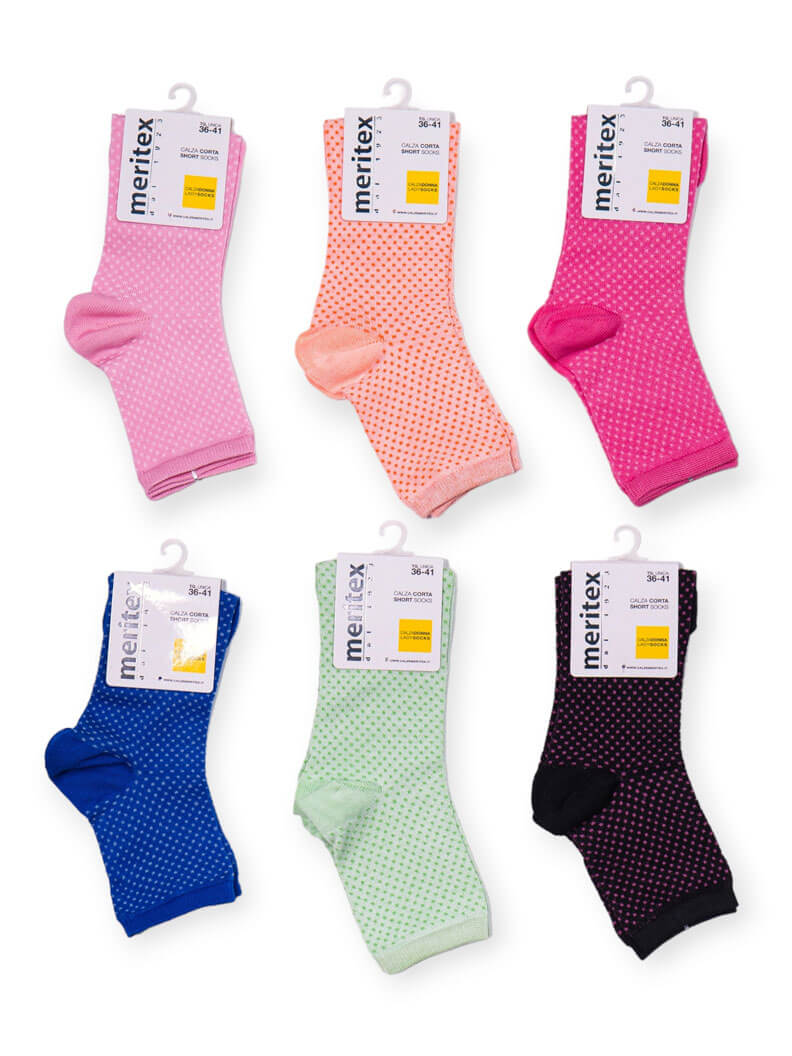 Фигурални къси чорапи 5701 малки точки МЕРИТЕКС